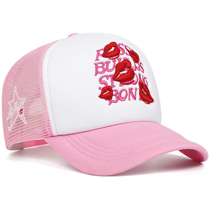 Trend New Cotton Mesh Hat Lipprint Men's Hip Hop Hat Women's Baseball Hat