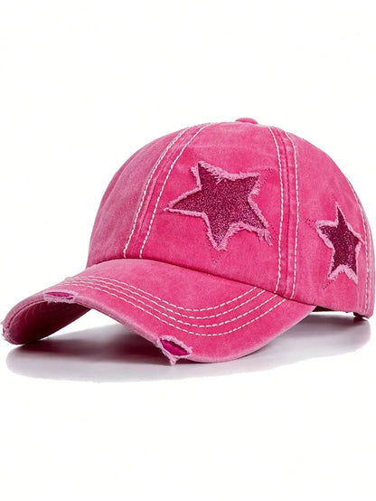 Piece Wash Worn-Out Ponytail Baseball Cap