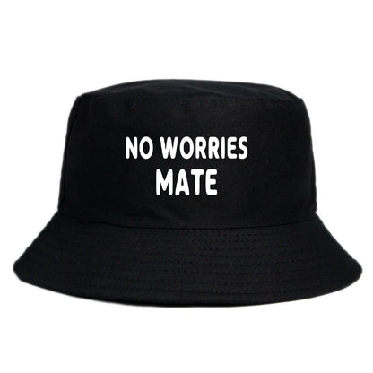 No Worry Mate Reversible Bucket Hat Fashion Girl Boy