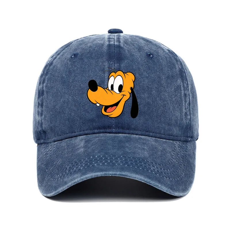 Unisex Vintage Washed Mickey Minnie Print Baseball Cap For Men Women