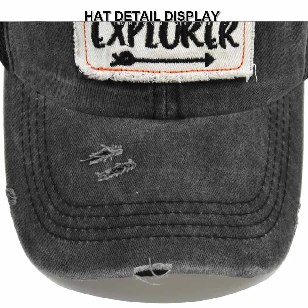 Men Women Simple Letter Patch Design Baseball Cap