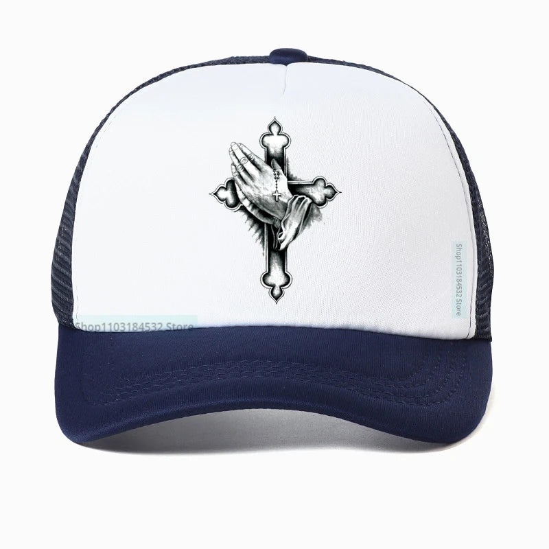 Christian Prayer Jesus Mesh Baseball Cap