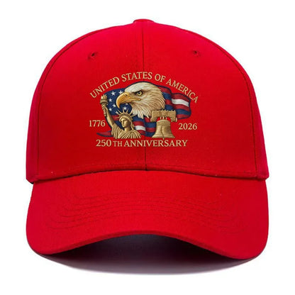 250th Anniversary Hat USA Patriotic Baseball Caps Eagle Embroidered Baseball Hats For Men Women