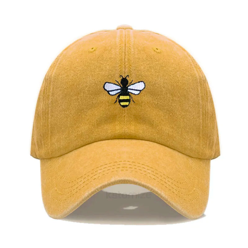 Honeybee Embroidered Baseball Cap For Women Men