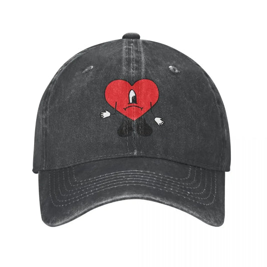 New Bad Bunny Denim Baseball Cap Snapback Hat Men Un Verano Sin Ti Music Cap