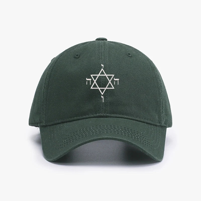 Embroidery Star of David Men Baseball Cap