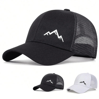Unisex Mountain Range Embroidery Baseball Caps