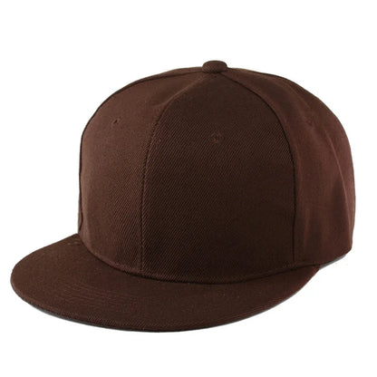 Fashion Solid Snapback Cap Flat Peak Hip Hop Hats Men Women