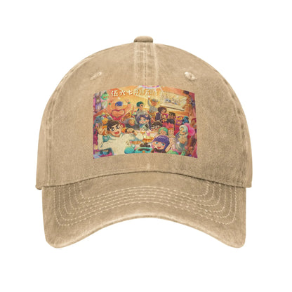 Scissor Seven Action Manga Cartoon Washed Denim Cap Casual Baseball Caps