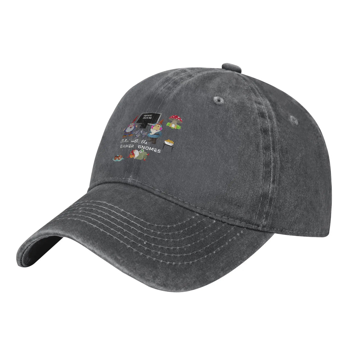 Fashion Video Games Gamer Gnomes Chilling Out Enjoying Life Baseball Cap