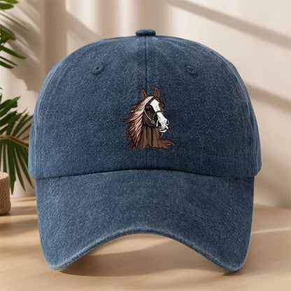 Trendy Versatile Fashion Horse Head Print Baseball Cap