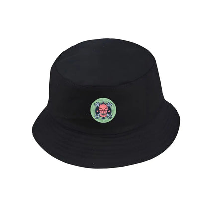 Summer Fisherman Bucket Hat, Cool Cartoon Printed Fishing Cap For Men Women