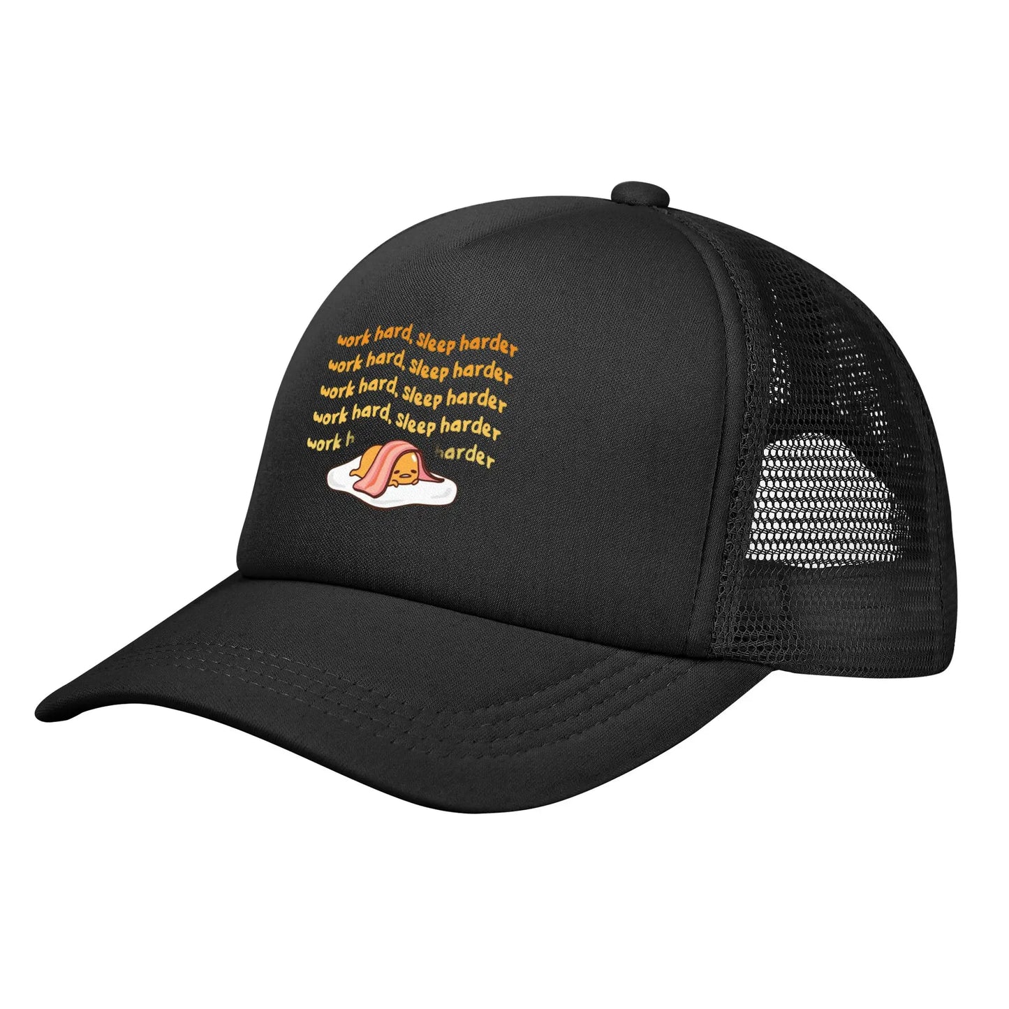 Gudetama Work Hard Sleep Harder Baseball Hats