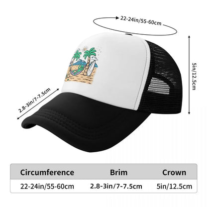 Custom Summer Beach Alien Surfing Baseball Cap