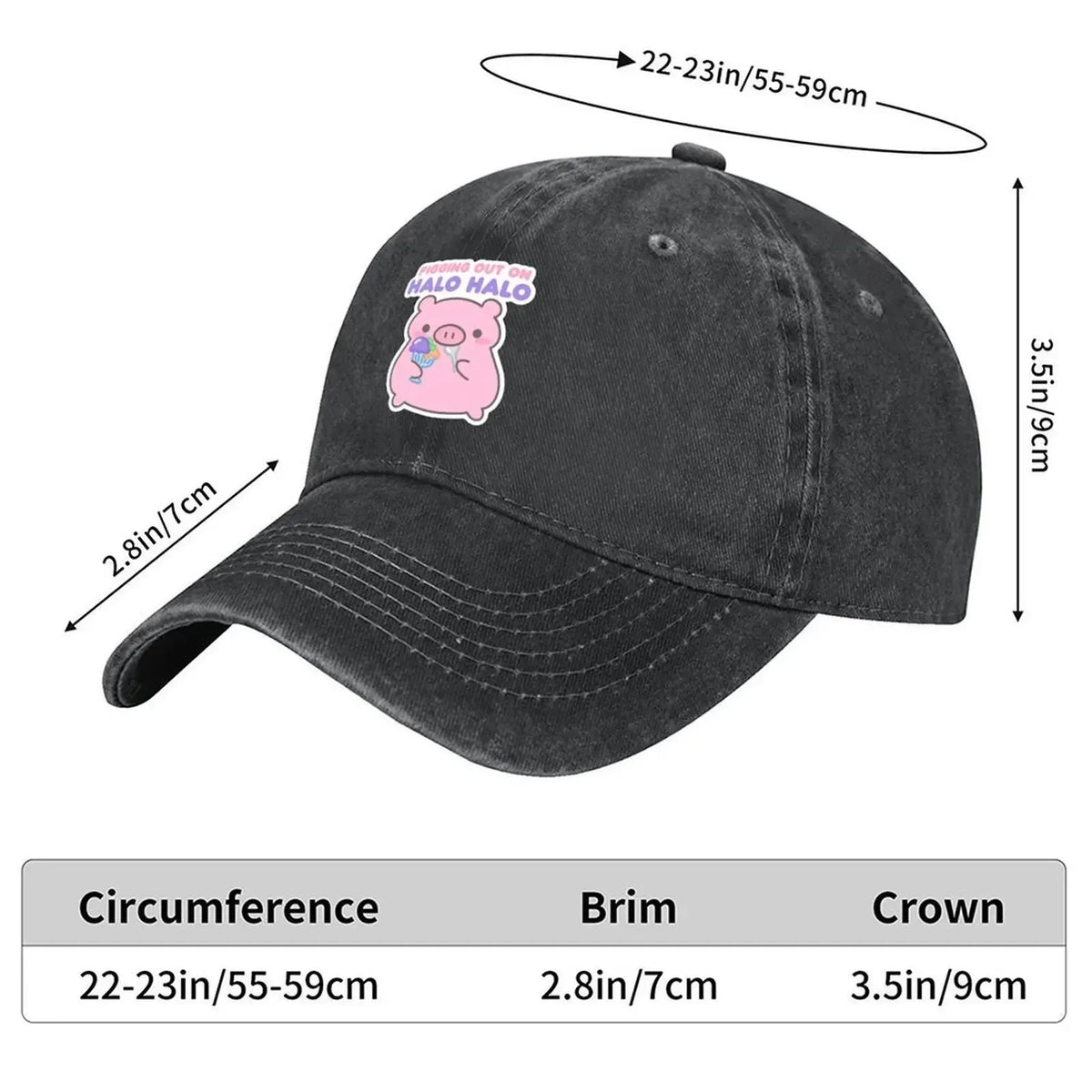 Halo-Halo Pig Baseball Cap