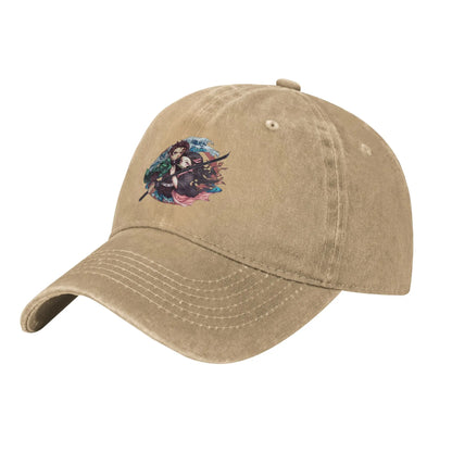 Vintage Demon Slayer Tanjirou Nezuko Baseball Cap