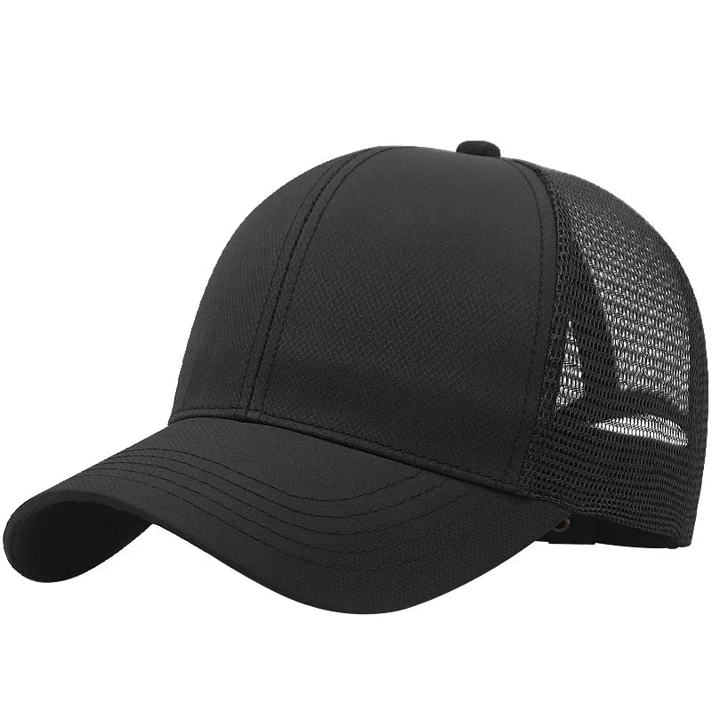 Unisex Quick Dry Big Head Mesh Baseball Cap