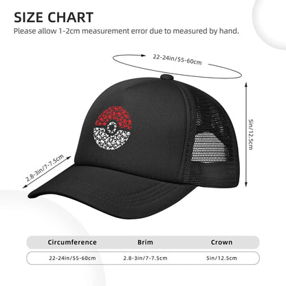 Pikachu Pokeball Mesh Baseball Cap