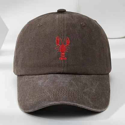Unisex Leisure Fun Lobster Embroidered Baseball Caps