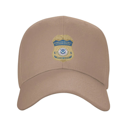ICE Immigration Logo And Customs Enforcement Sun Baseball Cap For Men