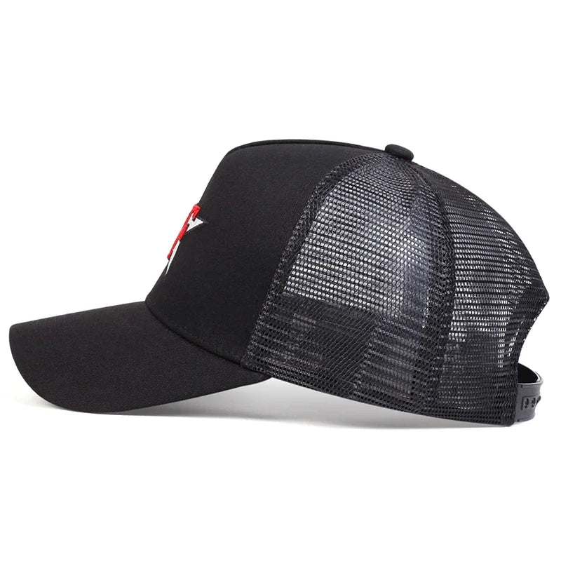 Unisex F Letter Pentagram Embroidery Baseball Caps
