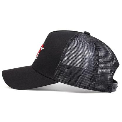 Unisex F Letter Pentagram Embroidery Baseball Caps