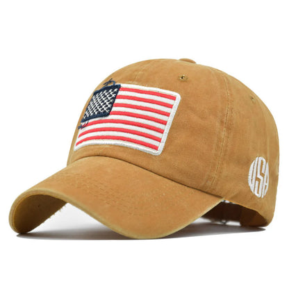 USA Flag Embroidered Baseball Cap Adjustable For Men And Women