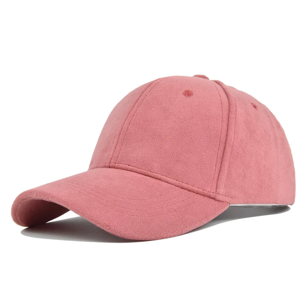 Fashion Unisex Suede Baseball Caps for Women Men