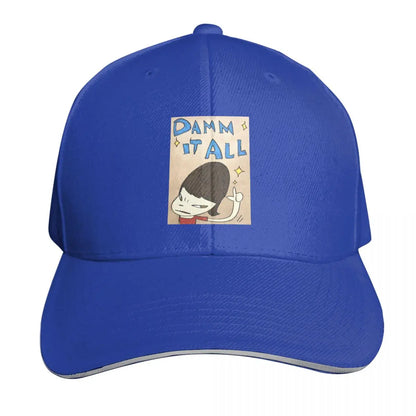 Yoshitomo Nara Damm It All Cartoon Cap Fashion Casual Baseball Caps