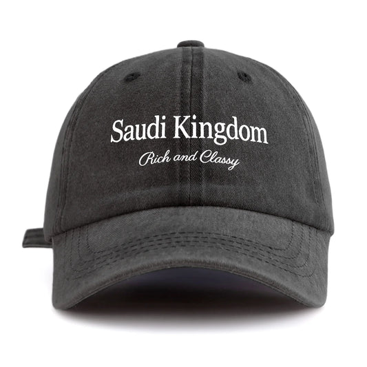 Saudi Kingdom Print Washed Baseball Cap