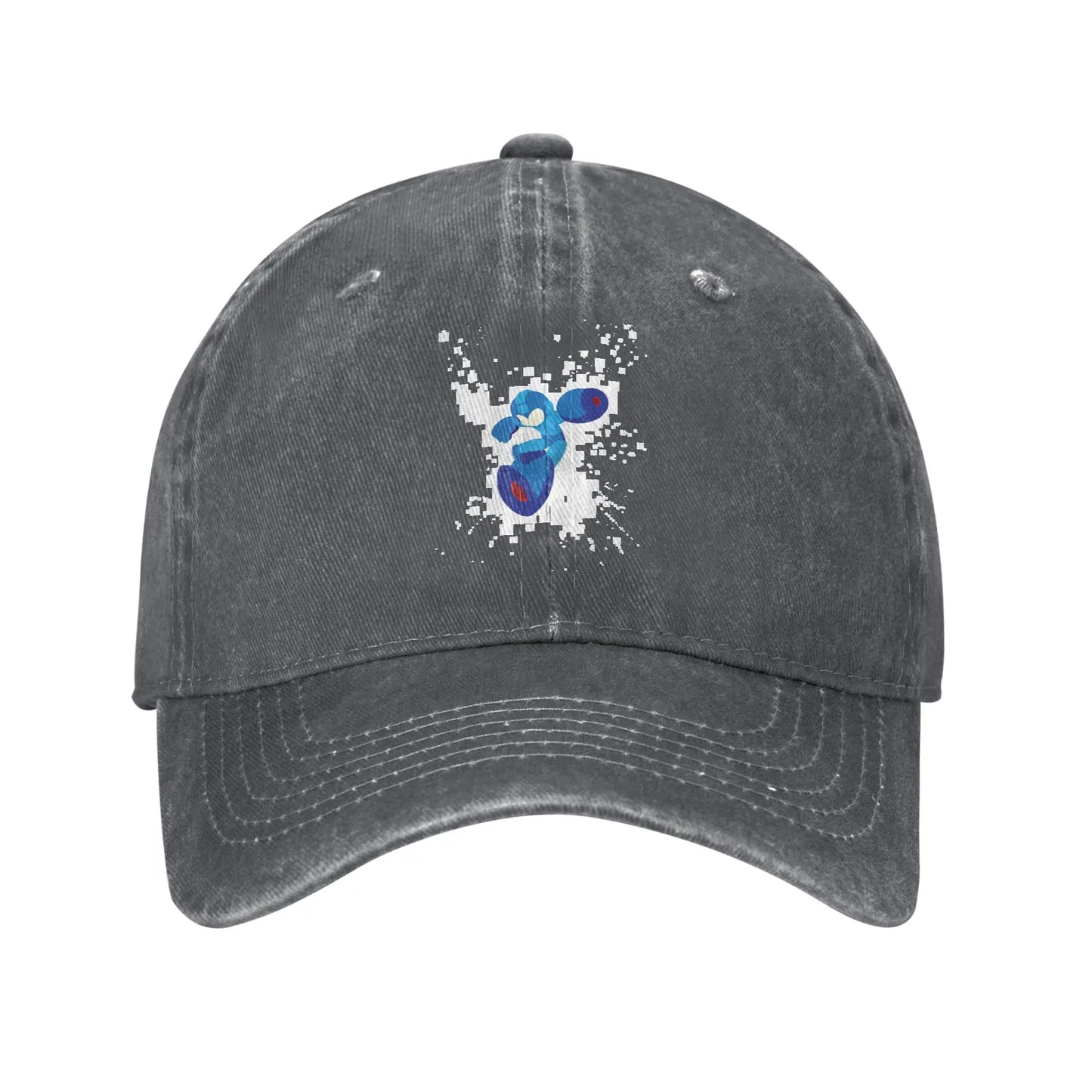 Megaman Pixel Jump Men Women Baseball Caps