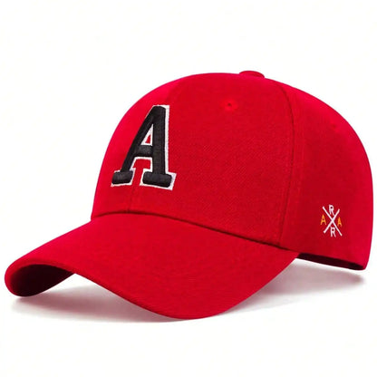 Unisex Simple Letter A Embroidery Baseball Caps Spring And Autumn