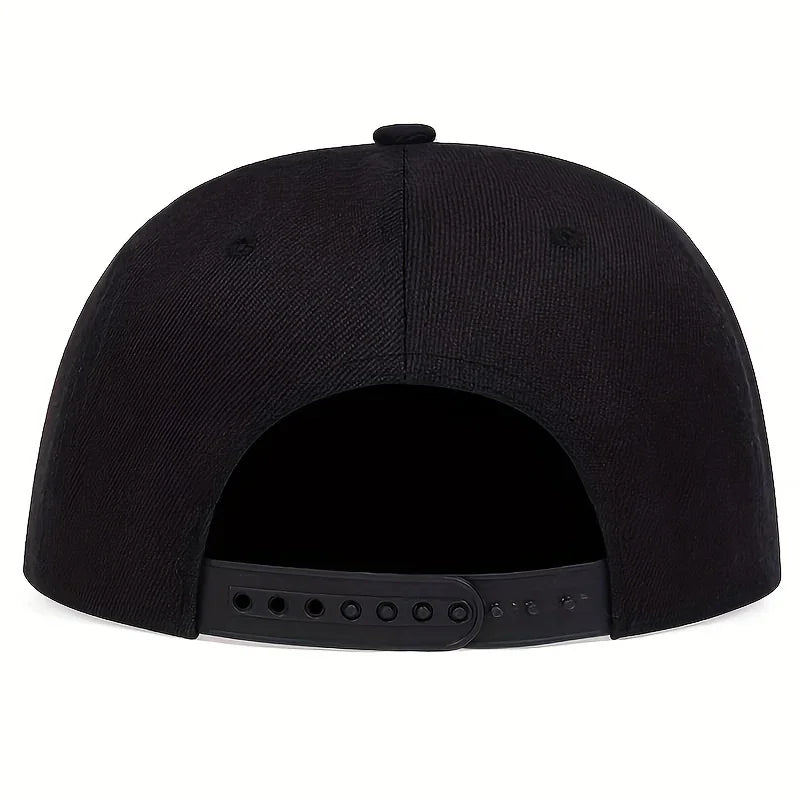 Unisex Flame Embroidery Hip-hop Hats Snapback Cap Spring Autumn