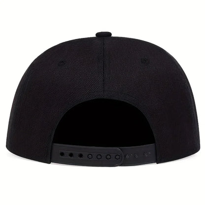 Unisex Flame Embroidery Hip-hop Hats Snapback Cap Spring Autumn