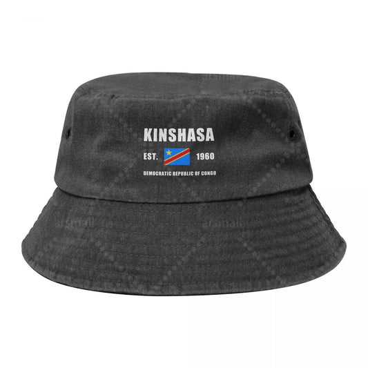 Democratic Republic Of Congo EST Unisex Cotton Bucket Hats