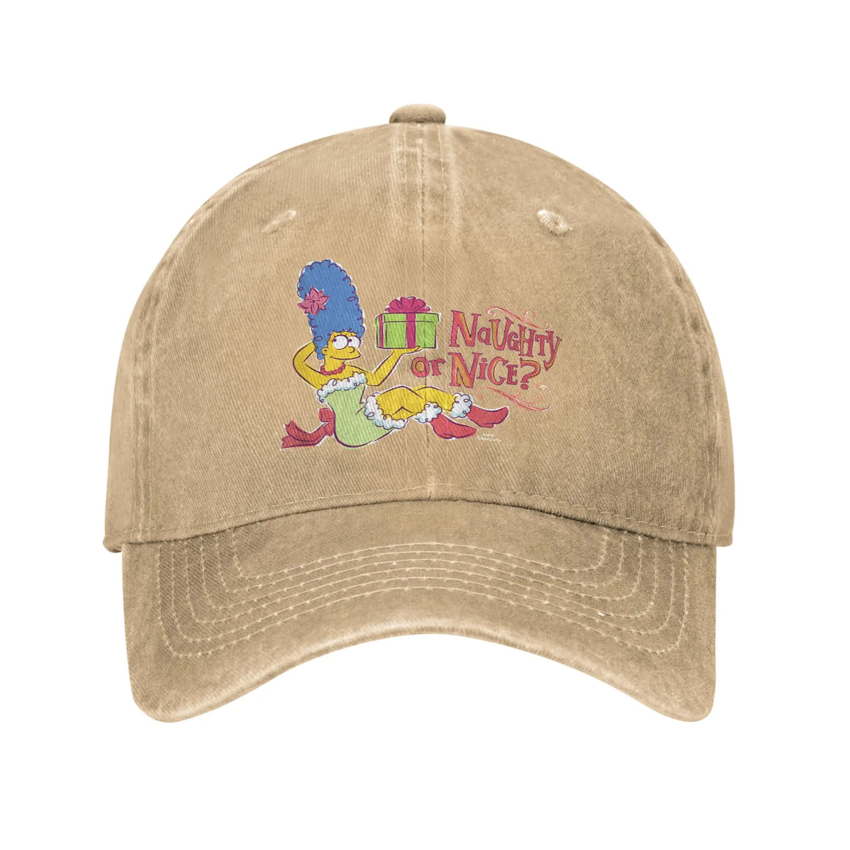 The S-simpson Christmas Marge Naughty Or Nice Sun Baseball Cap