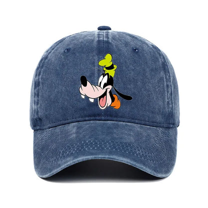 Unisex Vintage Washed Mickey Minnie Print Baseball Cap