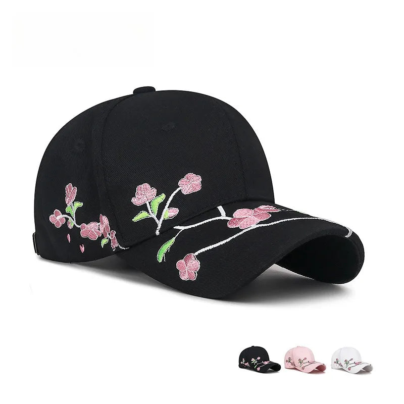 Embroidery Floral Baseball Cap