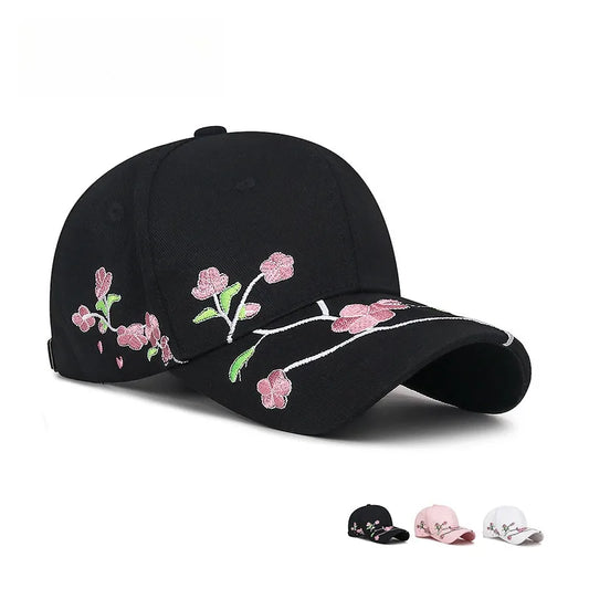 Embroidery Floral Baseball Cap