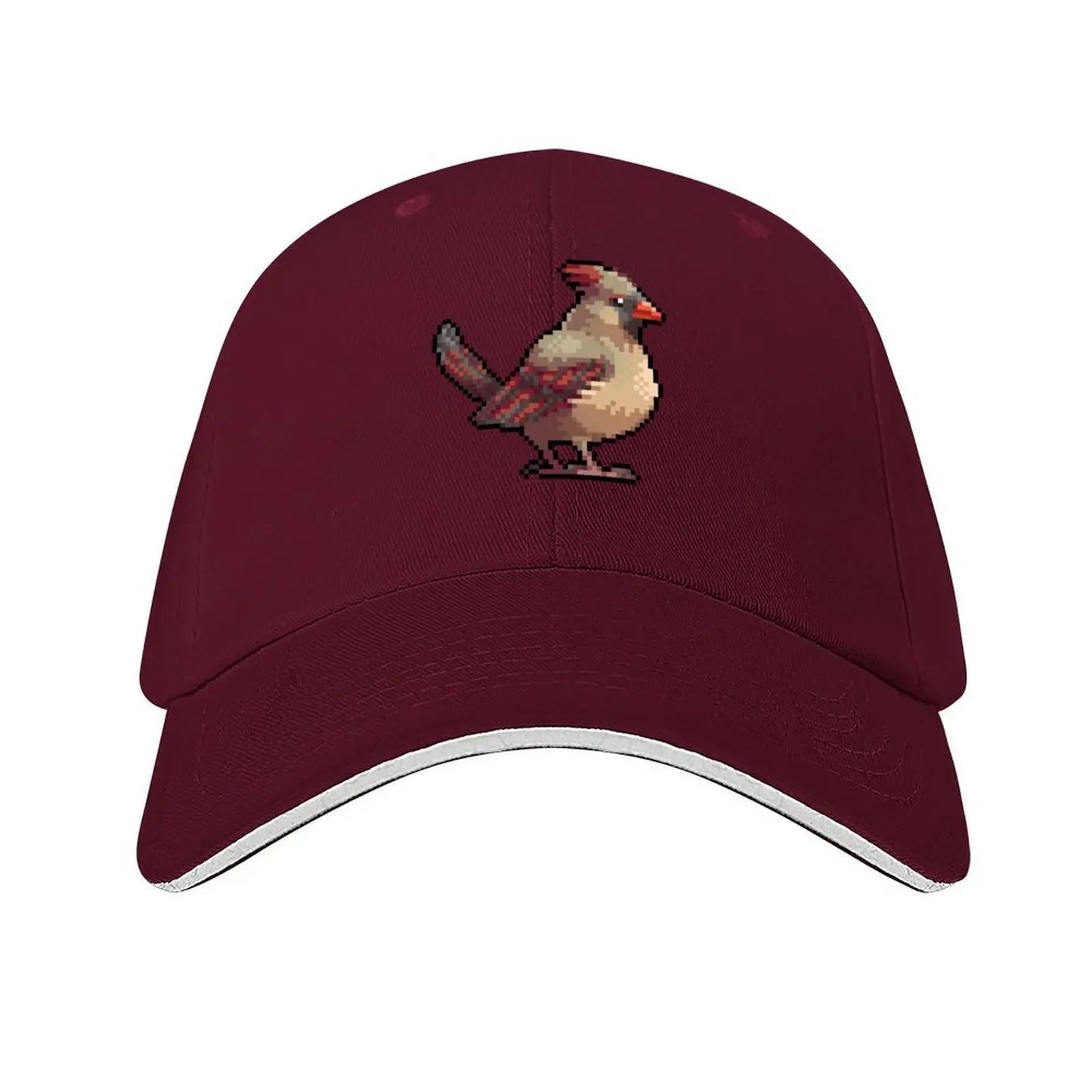 Pixel Northern Cardinal Baseball Cap