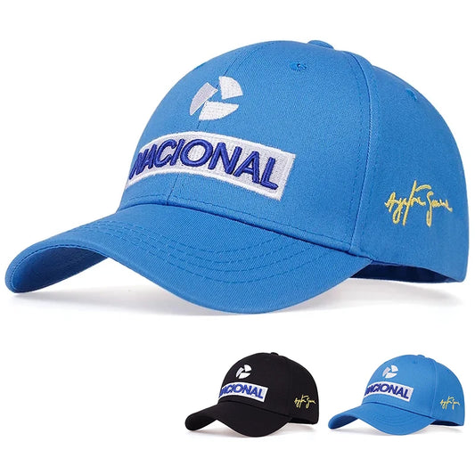 Unisex NACIONAL Letter Embroidery Baseball Caps Sunscreen Hat Sports Golf Cap