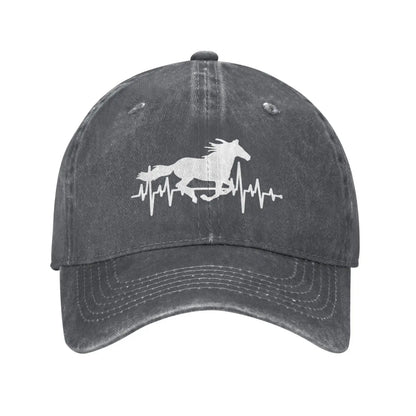 Women’s Horse Heartbeat Hat Baseball Cap For Dad And Mom