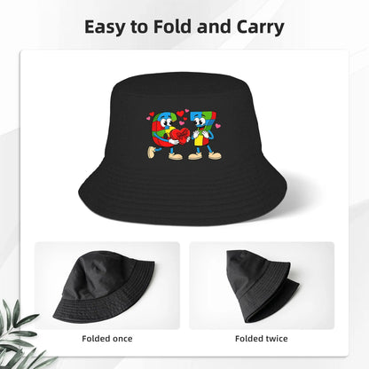 Men Women Funny 6 7 Valentines Gen Alpha Six Seven 67 Valentine’s Day Bucket Hat