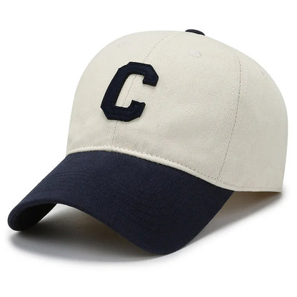 C-letter Embroidered Dual Color Baseball Cap
