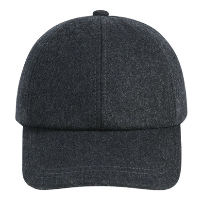 Wool Tweed Baseball Cap Casual Style Soft Unstructured Hat