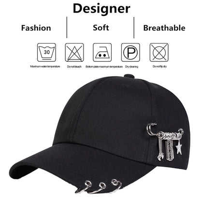 Unisex Personalized Iron Ring Baseball Caps