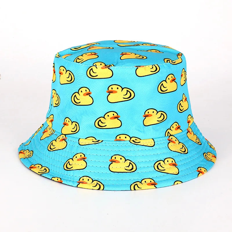 Double Sided Bucket Hat Cartoon Little Duck All Over Print
