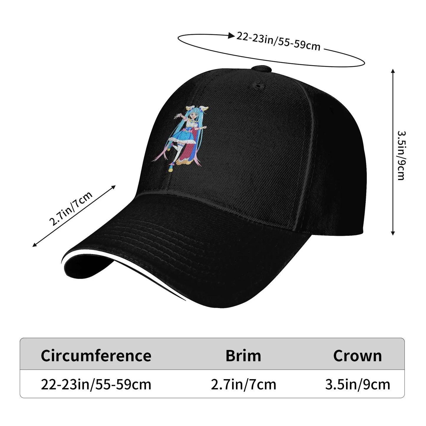 Sky Precure Full Body Character Poster Baseball Cap
