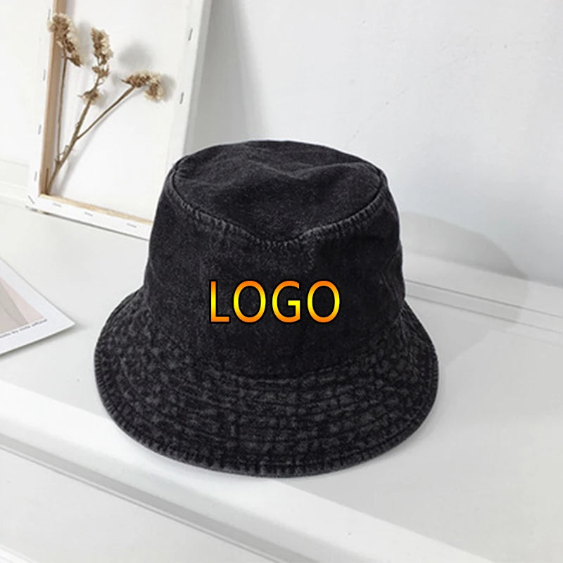 Foldable Fisherman Hat Women Summer Cotton Bucket Hat Men Women