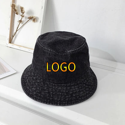 Foldable Fisherman Hat Women Summer Cotton Bucket Hat Men Women
